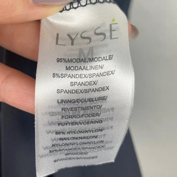 Lyssé black knit ruched bodycon stretchy midi dress size Medium - Picture 7 of 8